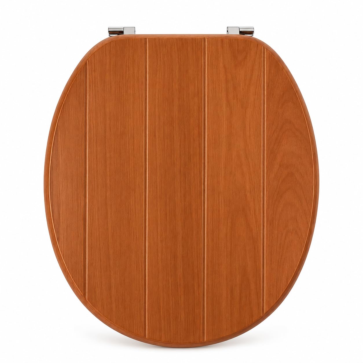 Wajha Brown Wooden 18 Inch Universal Mdf Wooden Toilet Seat, Novelty Bathroom Wc Loo Seat With Easy Fit Fittings For Standard Toilets (Brown Wooden)