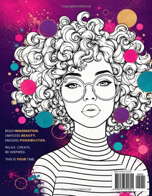 MODERN MUSE: A Stylish Coloring Book for Women Featuring Beautiful Fashion Portraits, Modern Beauty and Creative Expression image 3