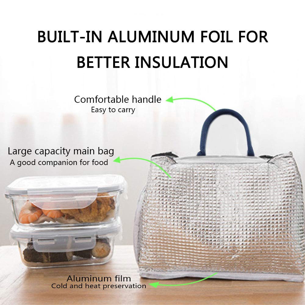 Topsefu Lunch Bag Tote Bag For Women Wide Open Insulated