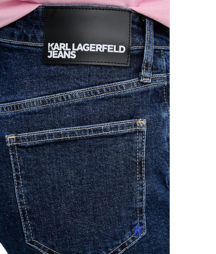 Karl Lagerfeld Jeans, Damskie, High Rise Straight Denim, Prosta Nogawka