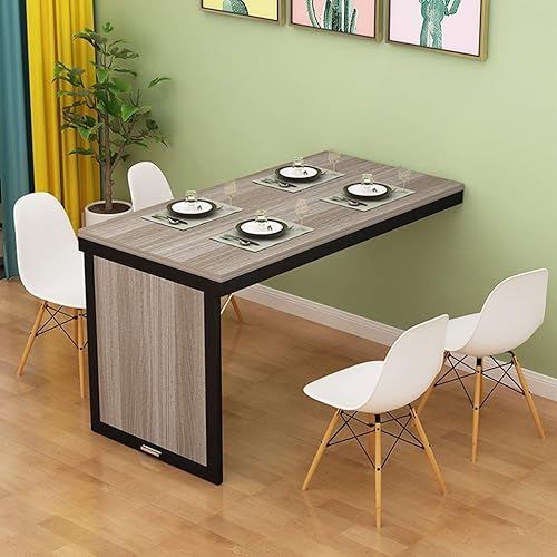 KDDEON mesa flotante para colgar en la pared, escritorio de madera maciza, mesas de bar convertibles, mesa de comedor de cocina multifunción para