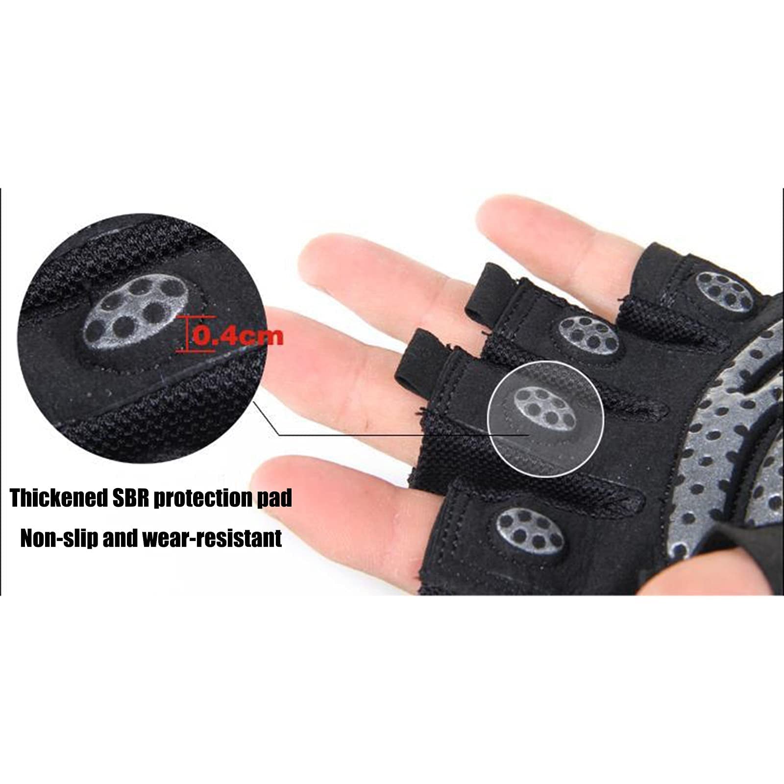 Guanti da allenamento Protezione completa del palmo con polsino per uomo e donnaezze dita Guanti traspiranti con poggiapolsi smorzante per allenamento Trazioni Sollevamento pesi Calisthenics