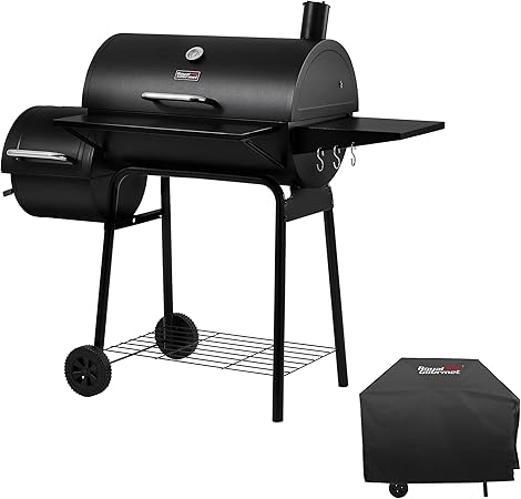 Royal Gourmet CC1830SC Charcoal Grill Offset Smoker with Cover, 823