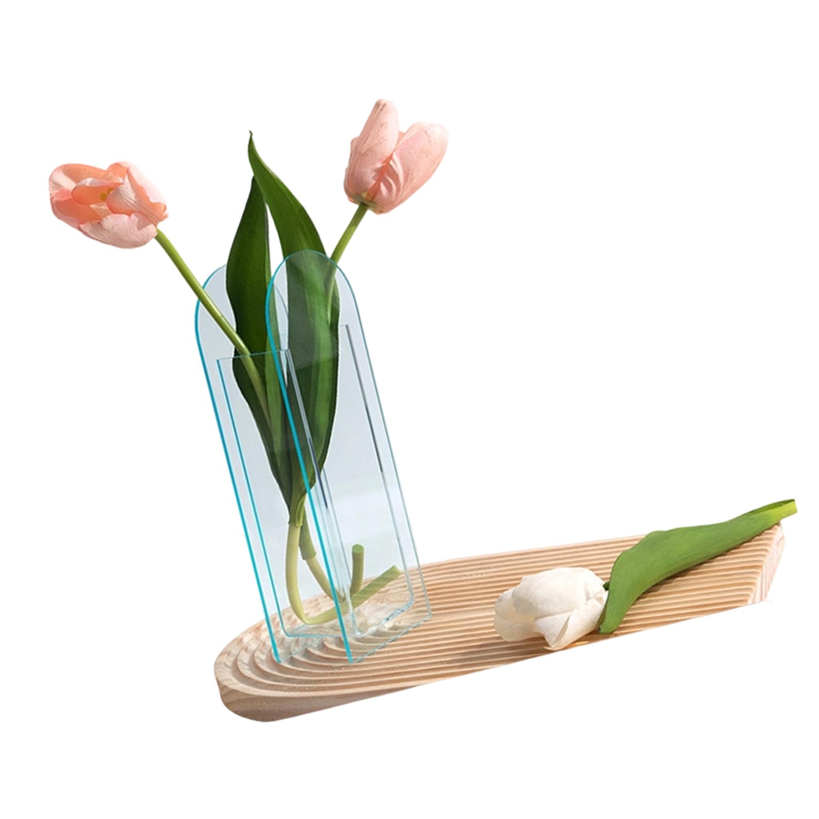 Vase Flower Container Decorative Hydroponic Plant Holder for Home Offices Desktop Floral Arrangement Offices Desk Vase