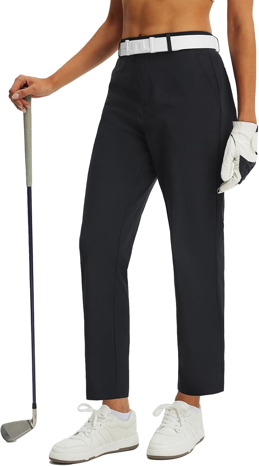 baleaf Women's Golf Pants Straight Leg Stretch Work Travel Pant with Pockets Dressy Bussiness Casual Slacks UPF 50+