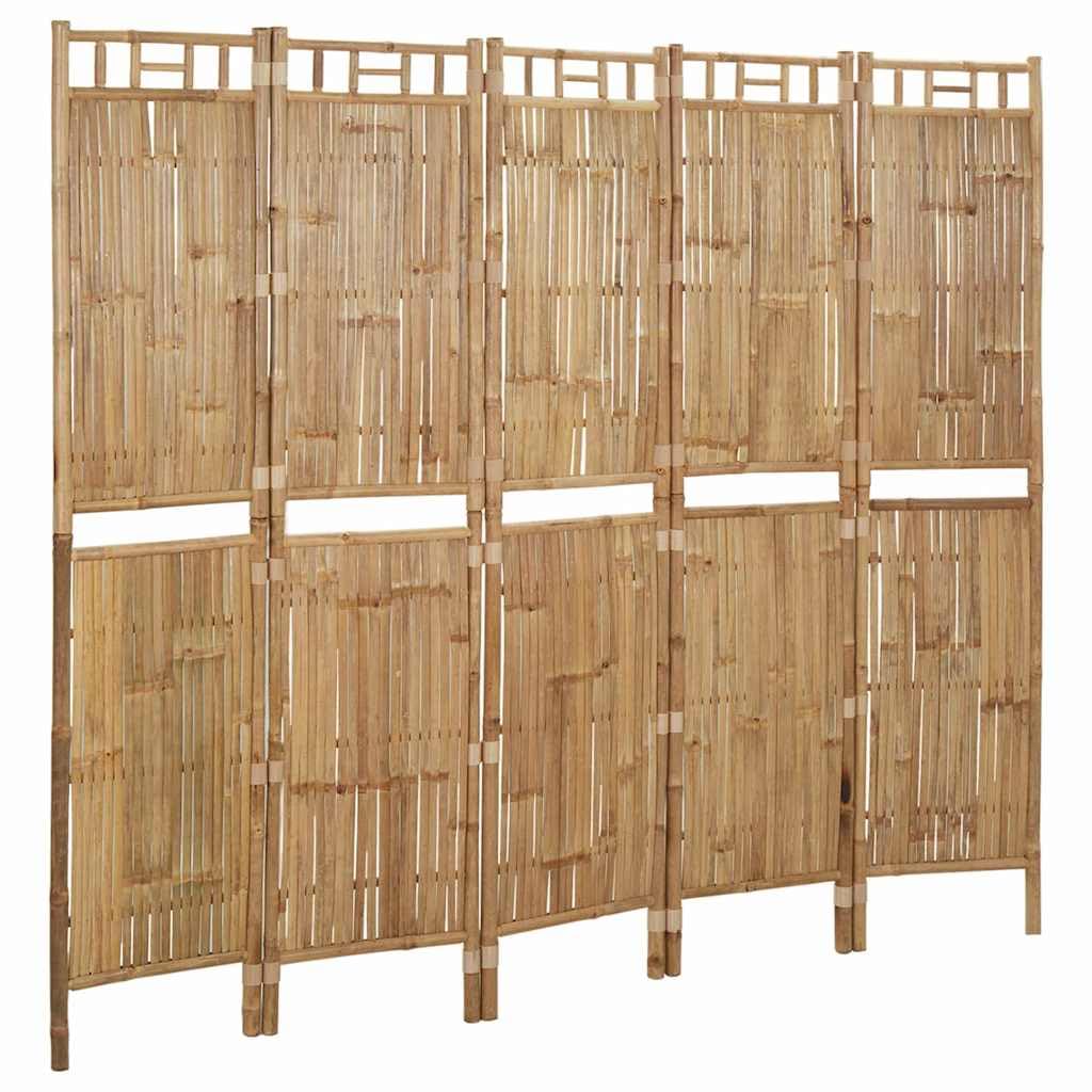 Parawan Parawan 5 Paneli 200x180 cm Bamboo