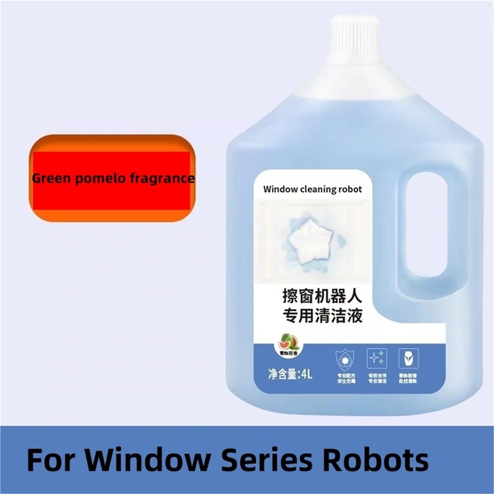 Robot limpiacristales con solución de limpieza de vidrios de 4000ml, compatible con ECOVACS Winbot W1S Pro/W1 PRO/W2 OMNI/W2 PRO/W2 PRO OMNI/WINBOT MINI HA41 W1SPRO W920(2 bottles)