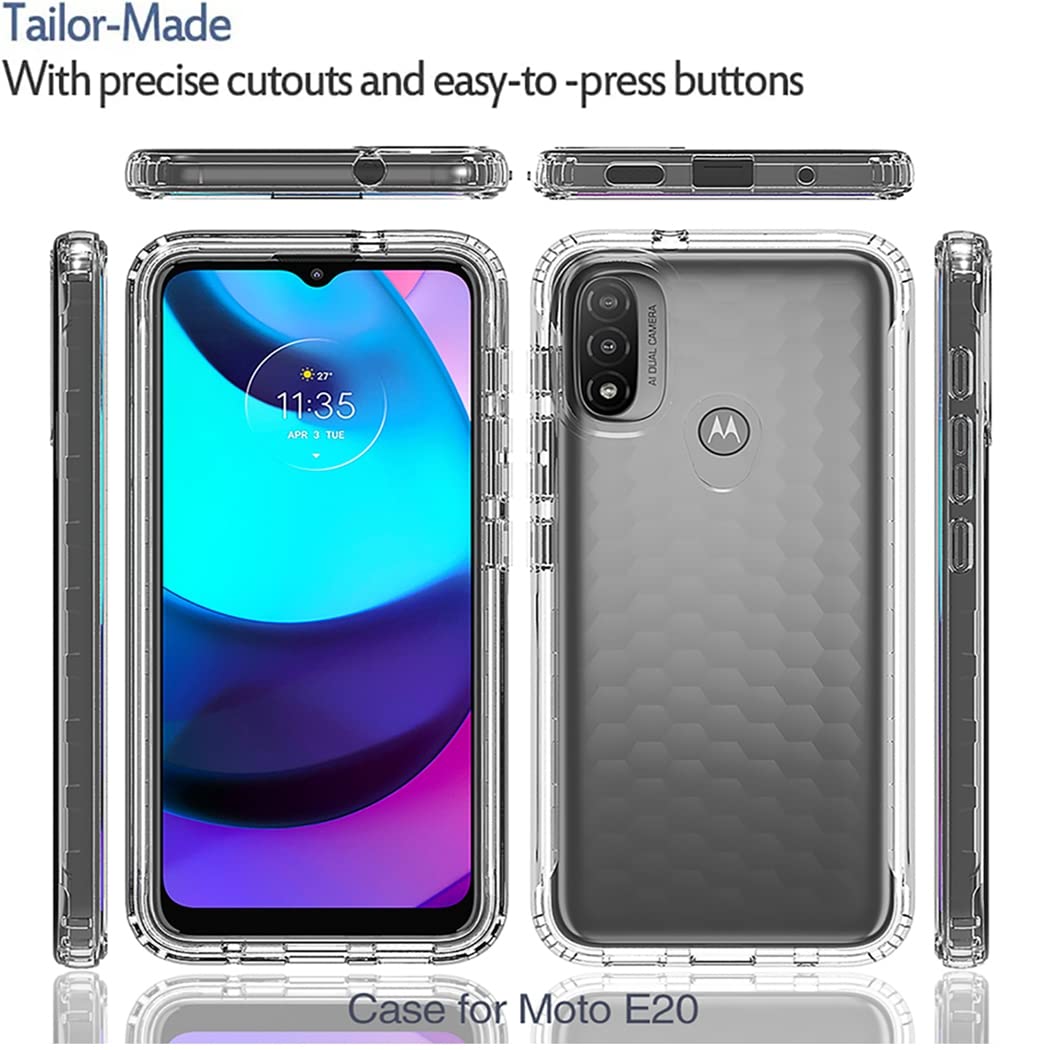Custodia Per Motorola Moto E20/E30/E40 - Protezione Ibrida TPU + Vetro