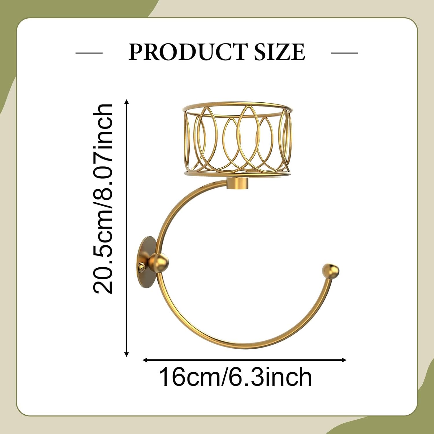Hand Towel Holder Bag Rustic Bath Towel Ring for Home Decor Outdoor Washroom