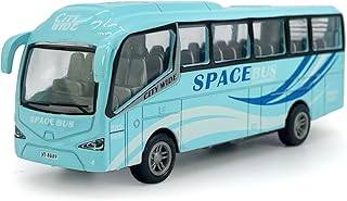 Blue City Bus Toy Diecast Transit Bus Toy Vehicle 1/43 Scale Metal Model Toy Car, Children’s Die-cast Vehicles, Pull Back, Collection for Men, Kids Toddlers Toys for Boys Gifts, Age 3 4 5 6