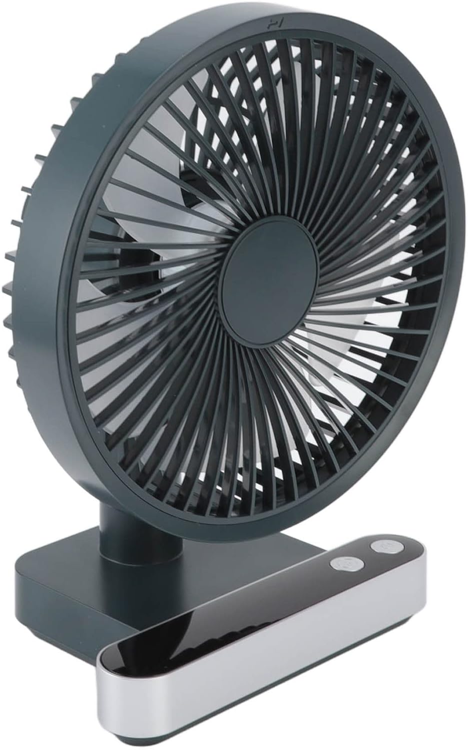 5000mAh Rechargeable Desk Fan with LED Display – 4-Speed Quiet Operation & 180° Auto-Oscillation, USB-Powered Office Desk Fan for Home/Indoor Use, Dark Green