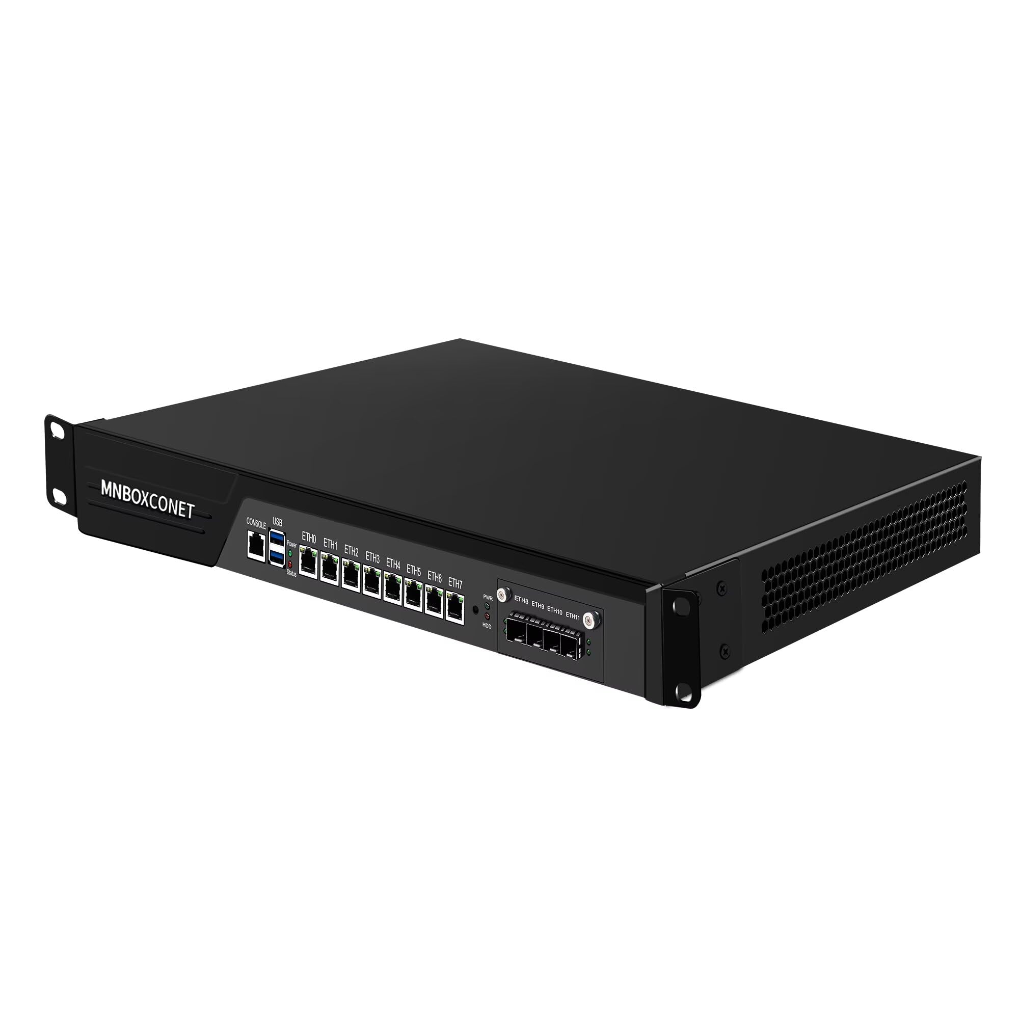 1U Rackmount Server 19'' Firewall Router Appliance Core i5-7500, 4 x 10GBE B250 Network Cabinet 8 x 2.5 Gigabit LAN Console OPNsense, VPN, VGA, USB 3.0, GPIO, Barebone NO RAM NO SSD