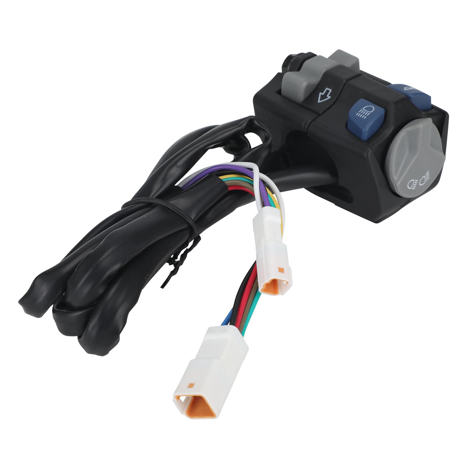 Interruttore Multifunzione Moto, Interruttore Pulsante Clacson, Interruttore Abbaglianti e Anabbaglianti con Cablaggio per EXC EXC-F EC TC Te Fe XCW Free-Ride Rally 125-540cc