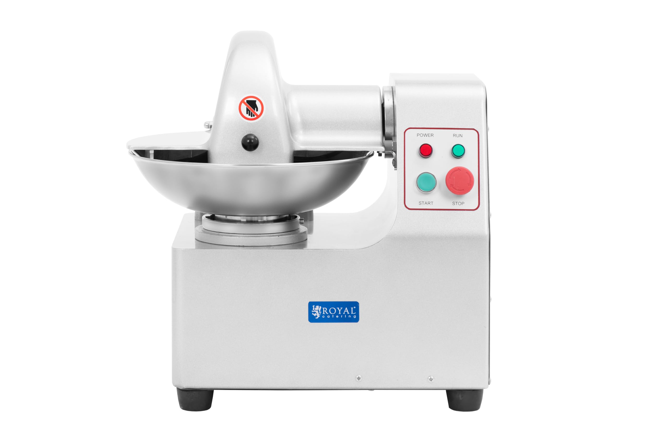 Royal Catering RCBC-5V3 Tischkutter 1360 U/min 5 L 550 W Edelstahlschüssel Küchenkutter Küchenmaschine Gastro-Kutter