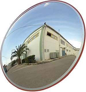 Convex Traffic Mirror 24" for Driveway, Warehouse and Garage Safety or Store and Office Security, with Adjustable Wall Fixing Bracket to Eliminate Blind Spots and Corners Indoor and Outdoor
