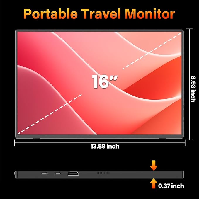 Monitor Portátil 16 Pulgadas 2.5K QHD 144 Hz IPS miniatura 8