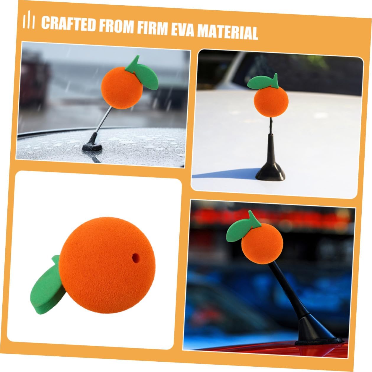 GANAZONO 2pcs Scratch-Resistant EVA Antenna Ball Topper for Cars Car Accessory Easy to Install Decorative Exterior Antenna Decorations for Vehicle Protection and Style