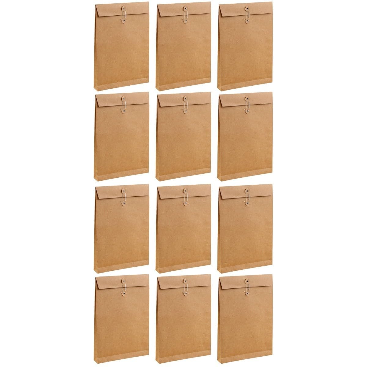 ARTIBETTER 12 Pezzi Borsa Documenti Carta Marrone Organizer per Ufficio e Scuola Portadocumenti Leggero e Spazioso per Viaggi e Lavoro Custodia Dossier