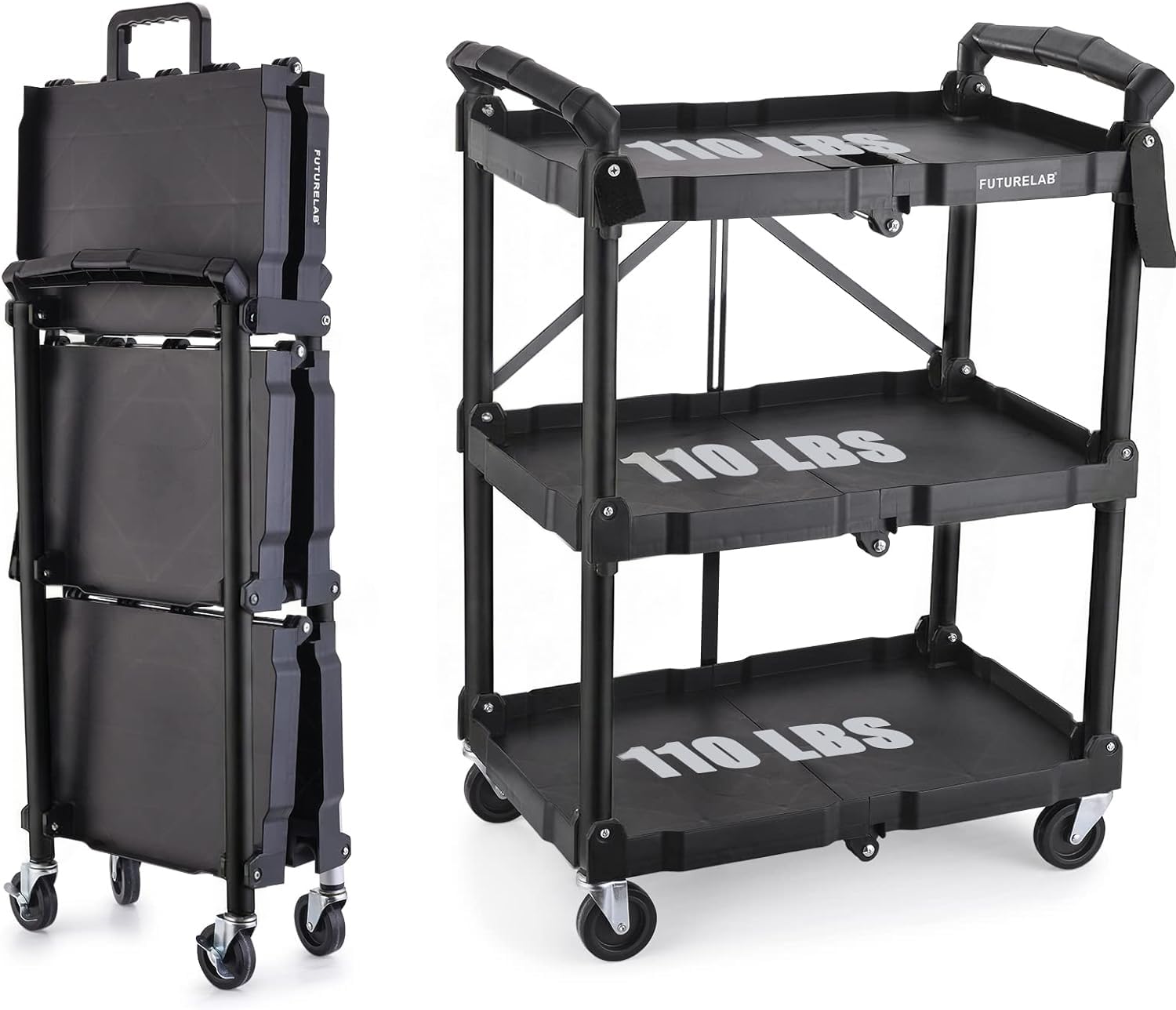 Photo 1 of FUTURELAB 3-Tier Folding Service Cart