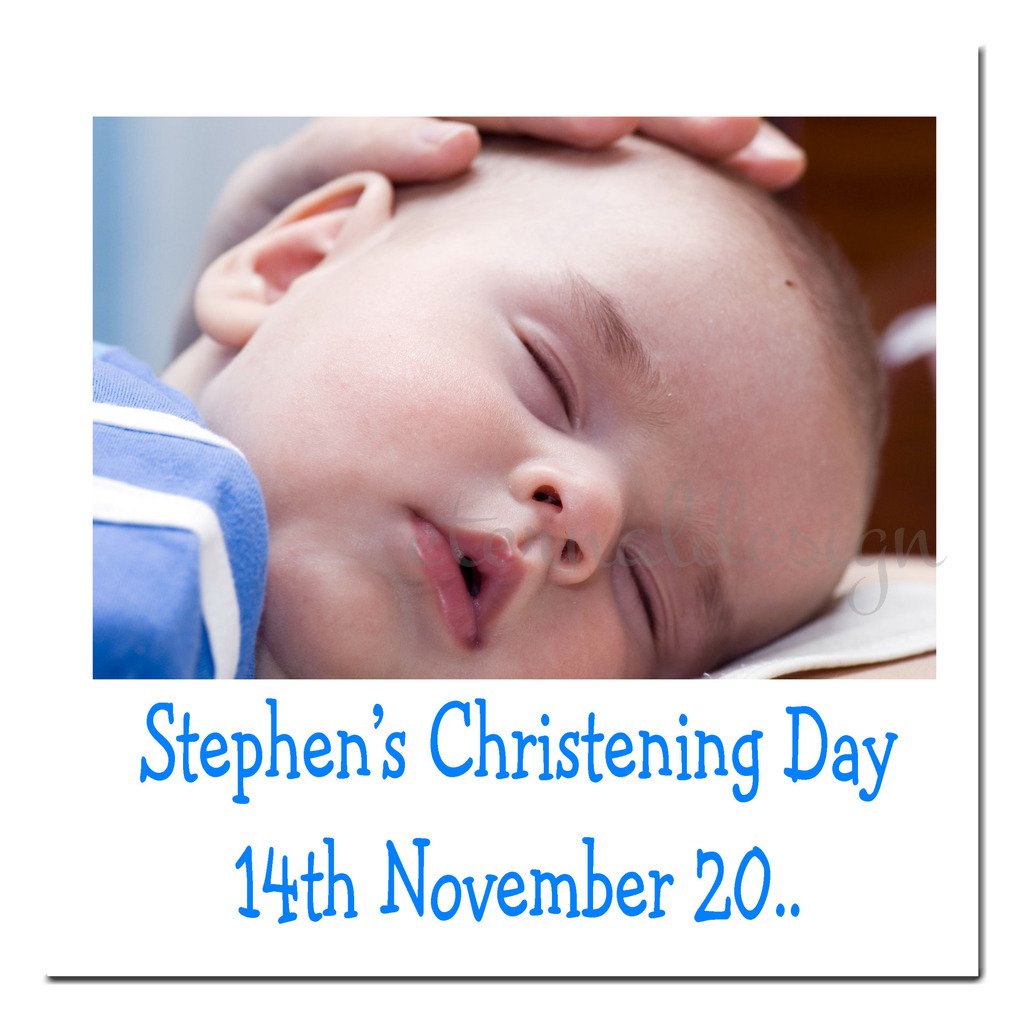 Eternal Design35 x 35mm Square Personalised Photo White Glossy Stickers PPSS 1