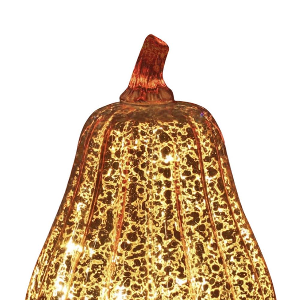 Szklana dynia lekka lampa halloweenowa do jesiennej dekoracji