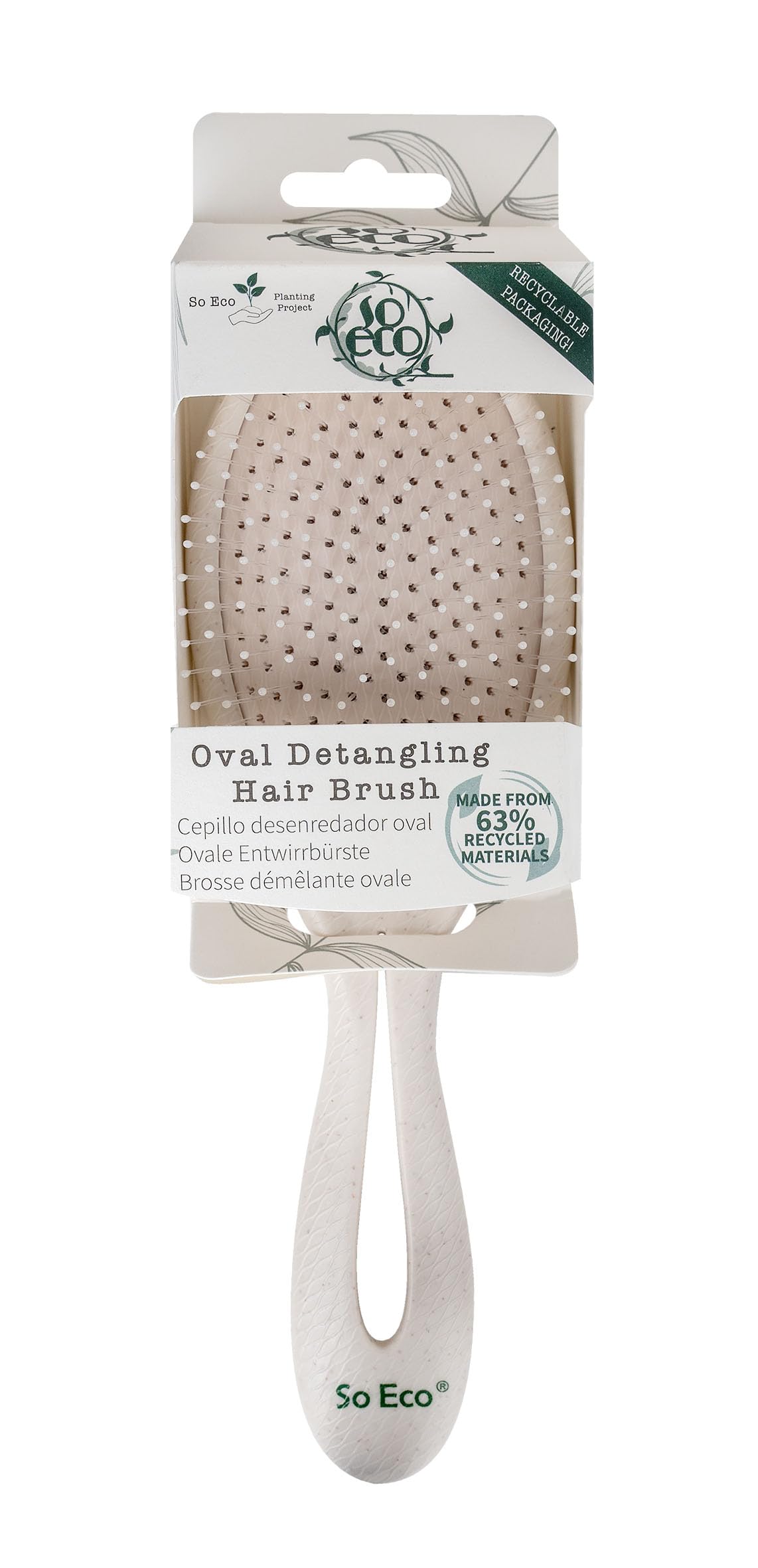 So Eco Biodegradable Detangling Brush - Gentle Bristles for Effortless Detangling, Ideal for Wet & Dry Hair, Vegan & Cruelty-Free
