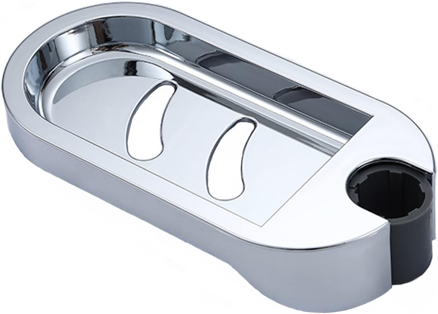 NA 2 Pcs Adjustable Soap Dish, Bathroom Soap Holders ClipOn Soap Tray fit 25mm Shower Rail/Pipe