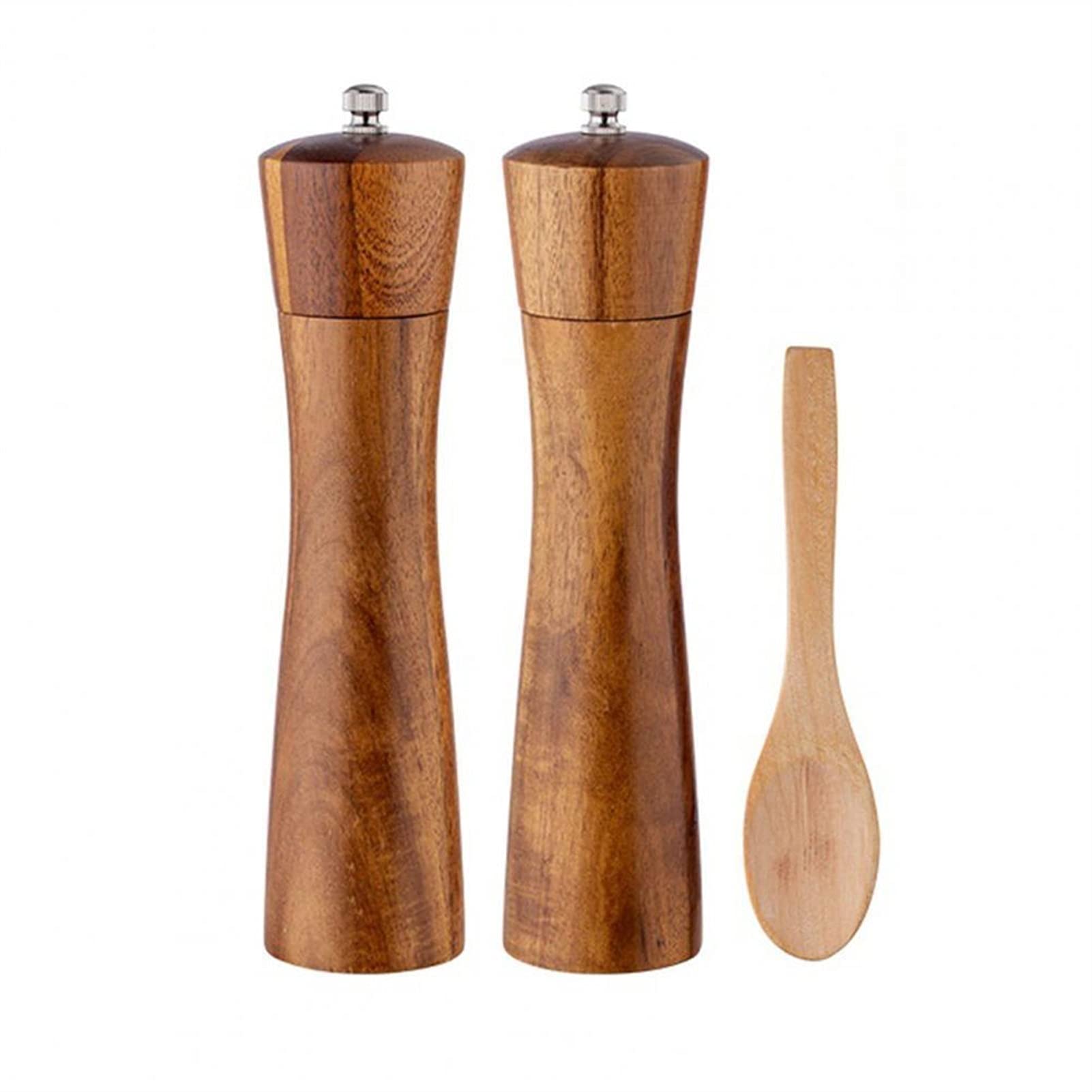 Młynek do pieprzu 20 cm drewniany młynek do pieprzu ręczny młynek do pieprzu domowy regulowany zestaw butelek do mielenia soli morskiej kuchnia gotowanie narzędzia do grillowania blender