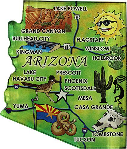 Imán decorativo rectangular de acrílico Arizona miniatura 1