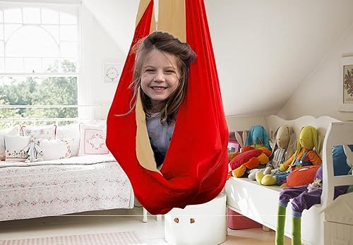 Miniatura 3 de Columpio sensorial de terapia interior para adultos, niños, adolescentes, giratorio de 360 y doble capa, hamaca para puerta, ideal para autismo,