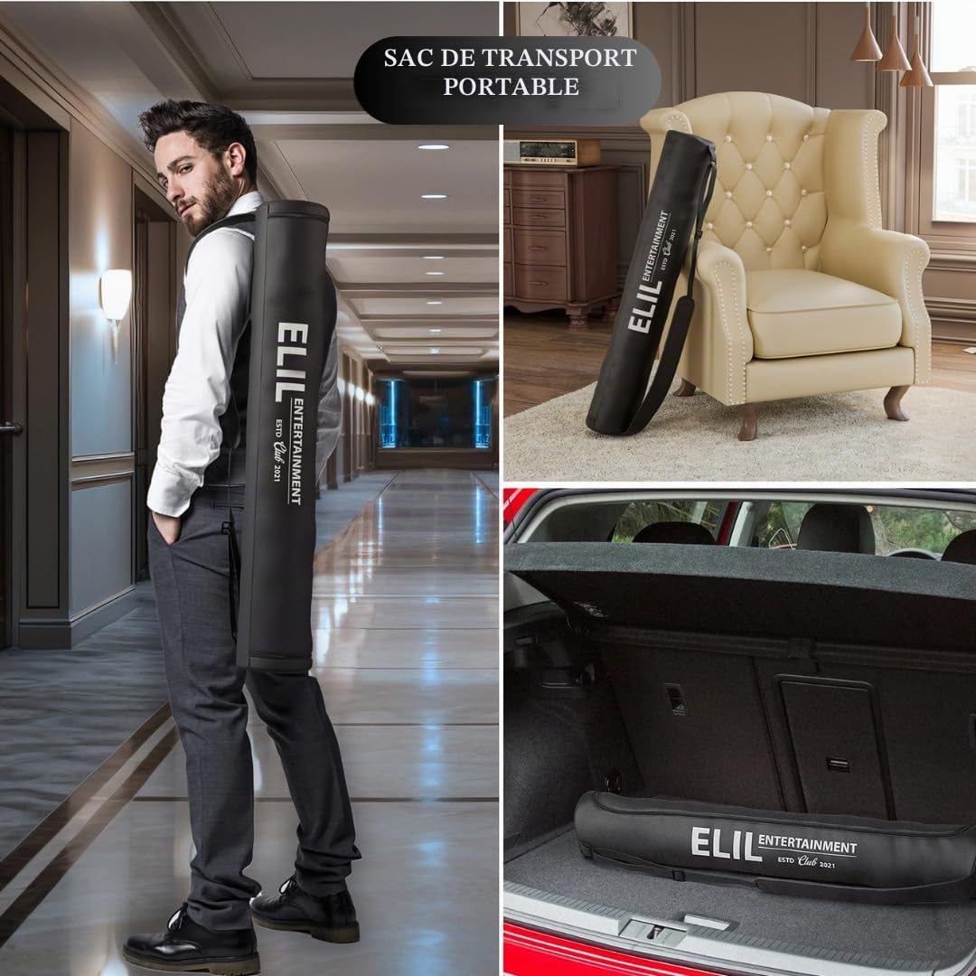 Elil - Tapis de Poker | Plateau de Table de Poker Pliable pour Une Installation Facile | Plateau de Table de Poker Portable | Idéal pour Les Jeux à Domicile | pour 8 à 10 Joueurs (Vert Classique)
