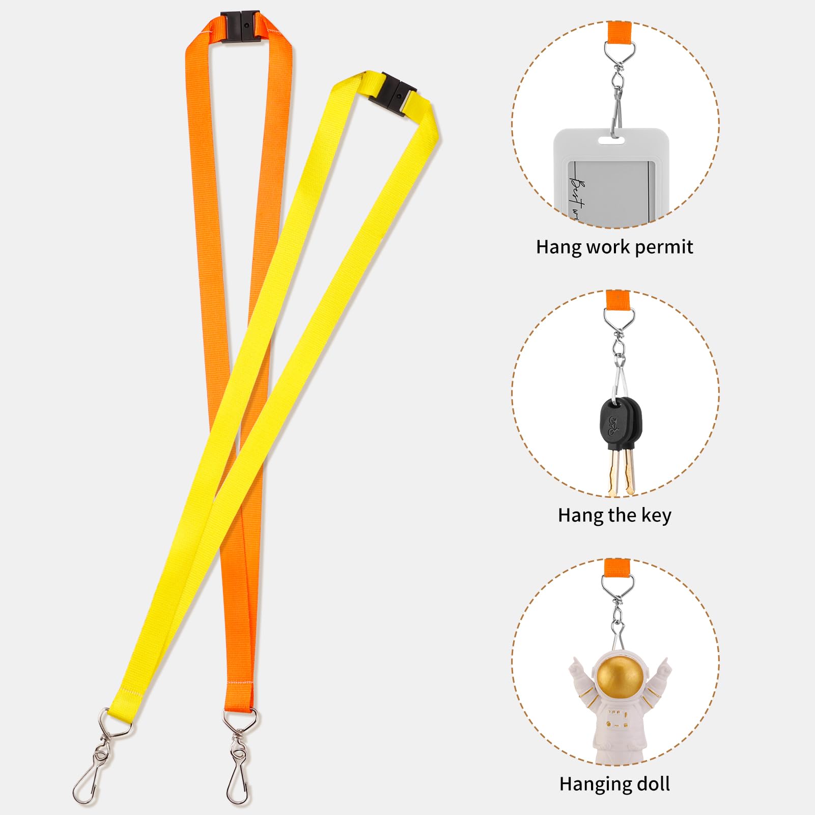 saerryor 8PCS Breakaway Lanyard for Card Holders Quick Release Lanyards with Safety Breakaway Clip and Oval Clasp - Image 3