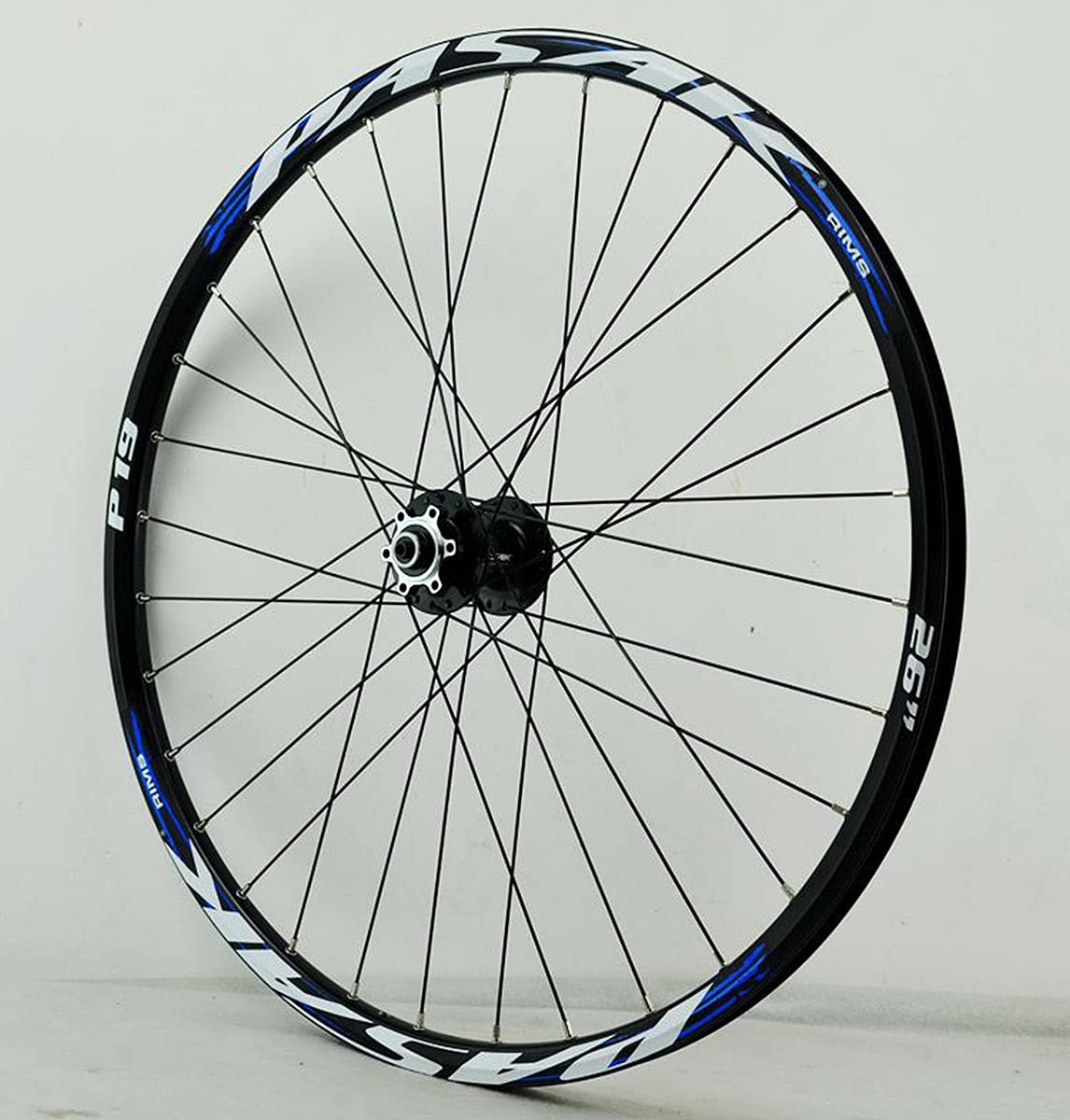 TUJISEK MTB Ruote per Bicicletta 26 27,5 29 Pollici Ruota per Mountain Bike Doppio Muro Cerchio in Lega Rilascio Rapido 7-12 velocità Cassetta Ruota Libera Freno A Disco 32H(Blue 1,29in)