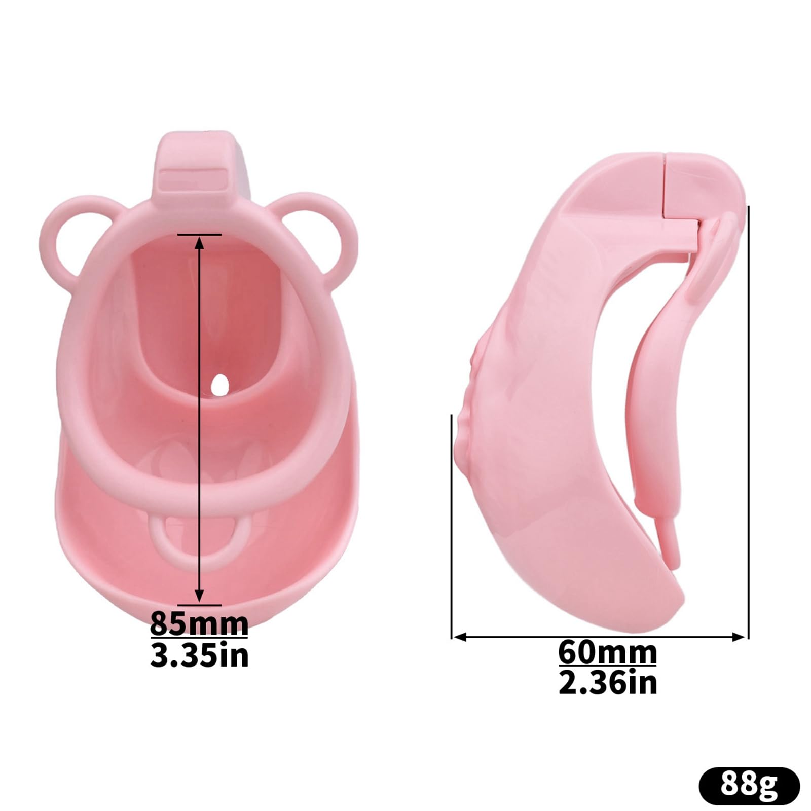 Harz Penikäfig Herren Imitation Schamlippen Keuschheitskäfig Set mit 4 Penisringe und Analplug Keuschheitsgürtel SM Penis Bondage Fetisch Peniskäfig Gerät Männer Sexspielzeug (Rosa)