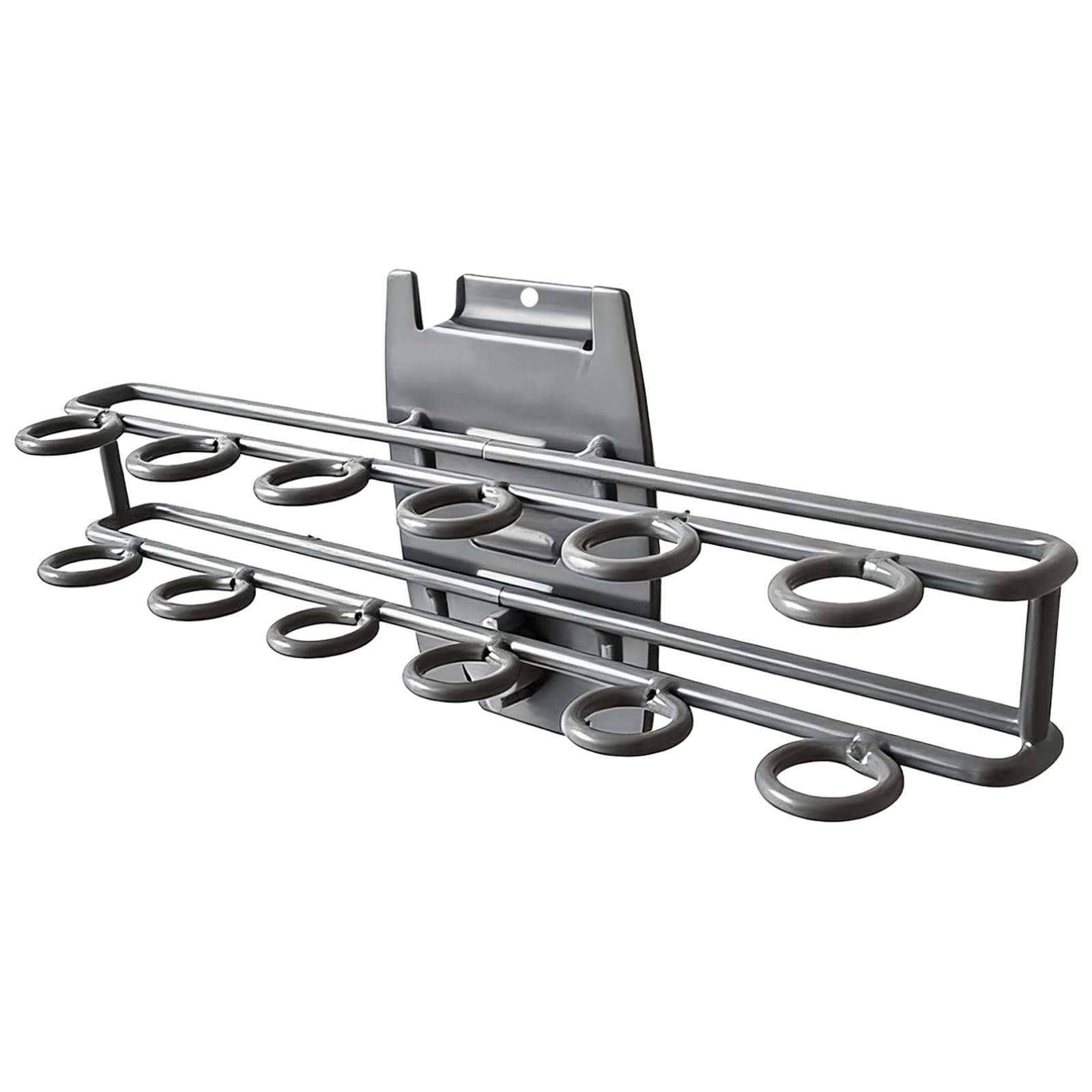 Generisch Werkzeughalter für Slatwall, Schraubendreher-Organizer aus Metall mit Verriegelung, Wandhalterung 9,8 in / 25 cm, Carbonstahl, graues Schraubendreher-Regal für Garage und Werkstatt