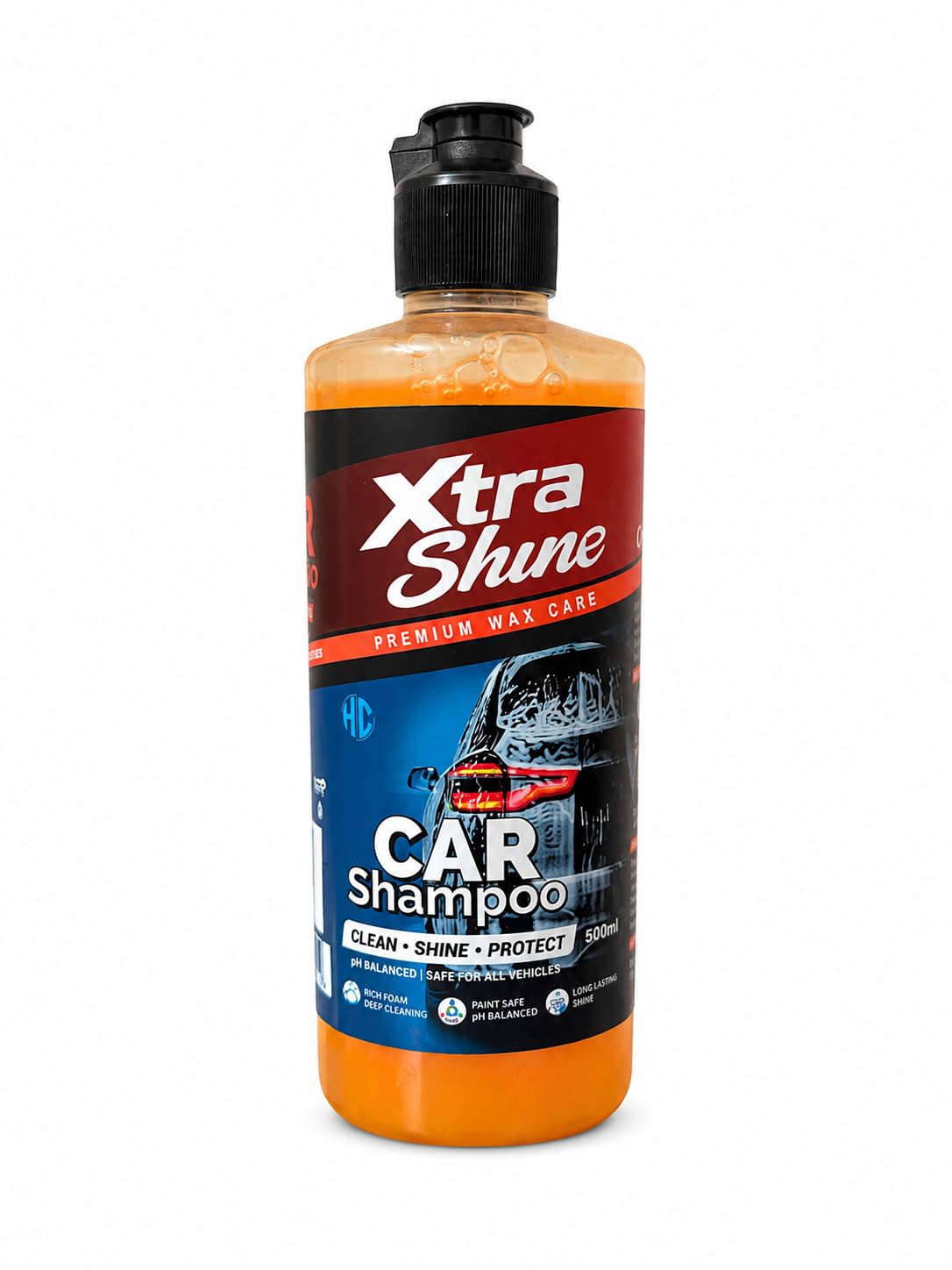 XtraShine Car Shampoo & Wax Care 500ml | High Foam Deep Clean Car Wash Liquid | pH Balanced Paint Safe Wash for Cars & Bikes | Premium Gloss & Long Lasting Protection for All Vehicles (Pack of 1)-image-48