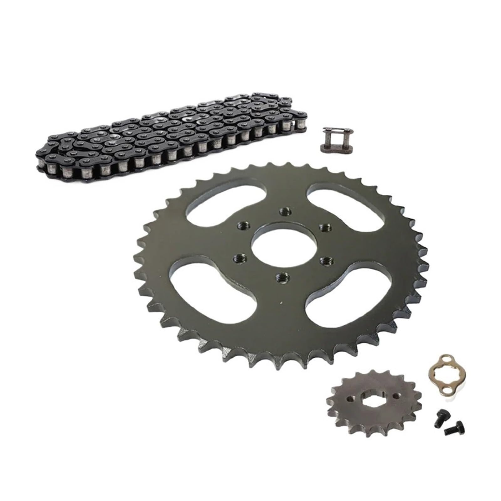 Compatible Con 125cc 150cc 200cc 250cc ATV Go Kart UTV Buggy Quad Bike 428-104L Cadena 14T-17T Kit De Piñón Trasero Delantero 40 Dientes motor motocicleta piñón Kit de Cadena(14T Set)