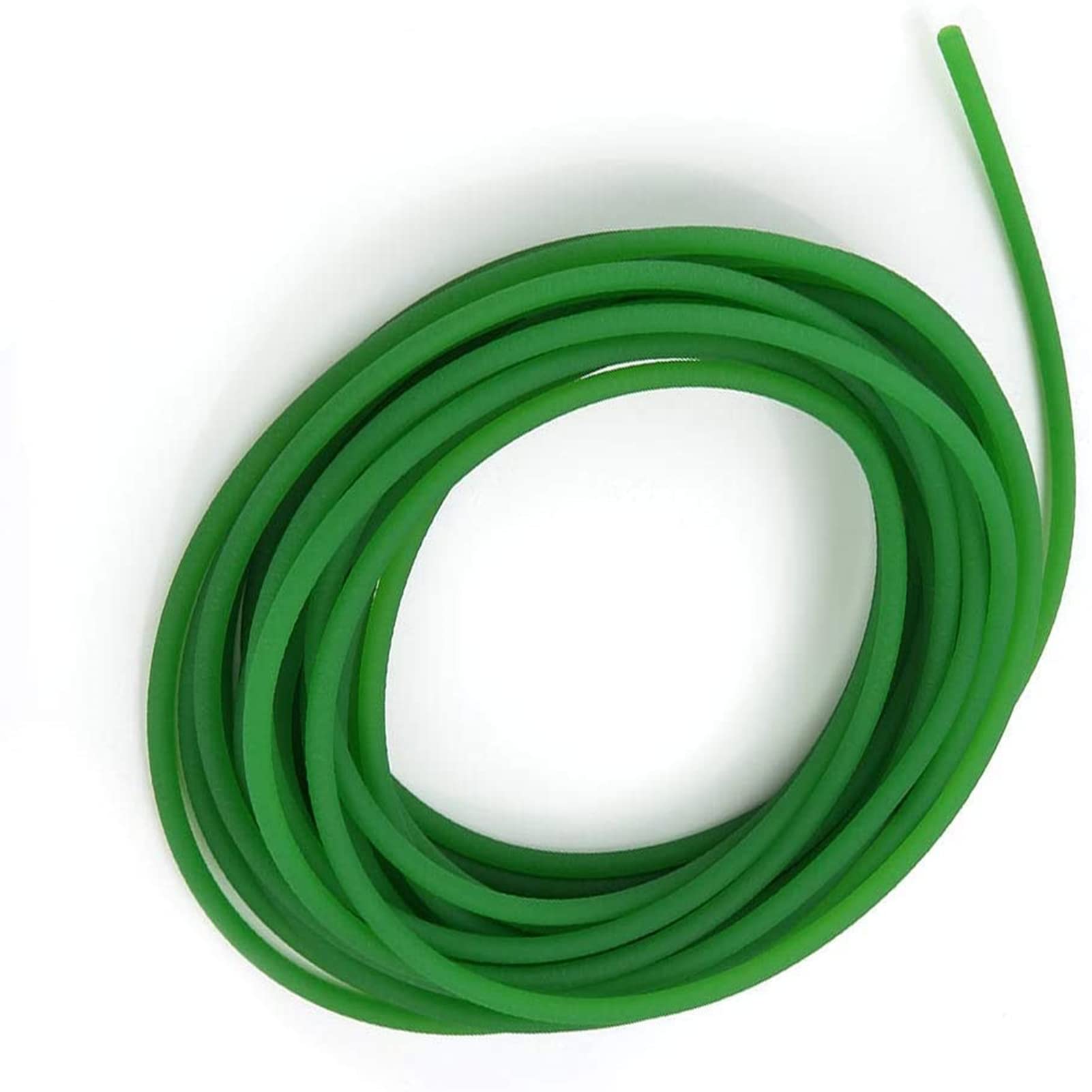 Correa redonda de poliuretano PU superficie rugosa verde 5mm x 10m para transmisión de impresión