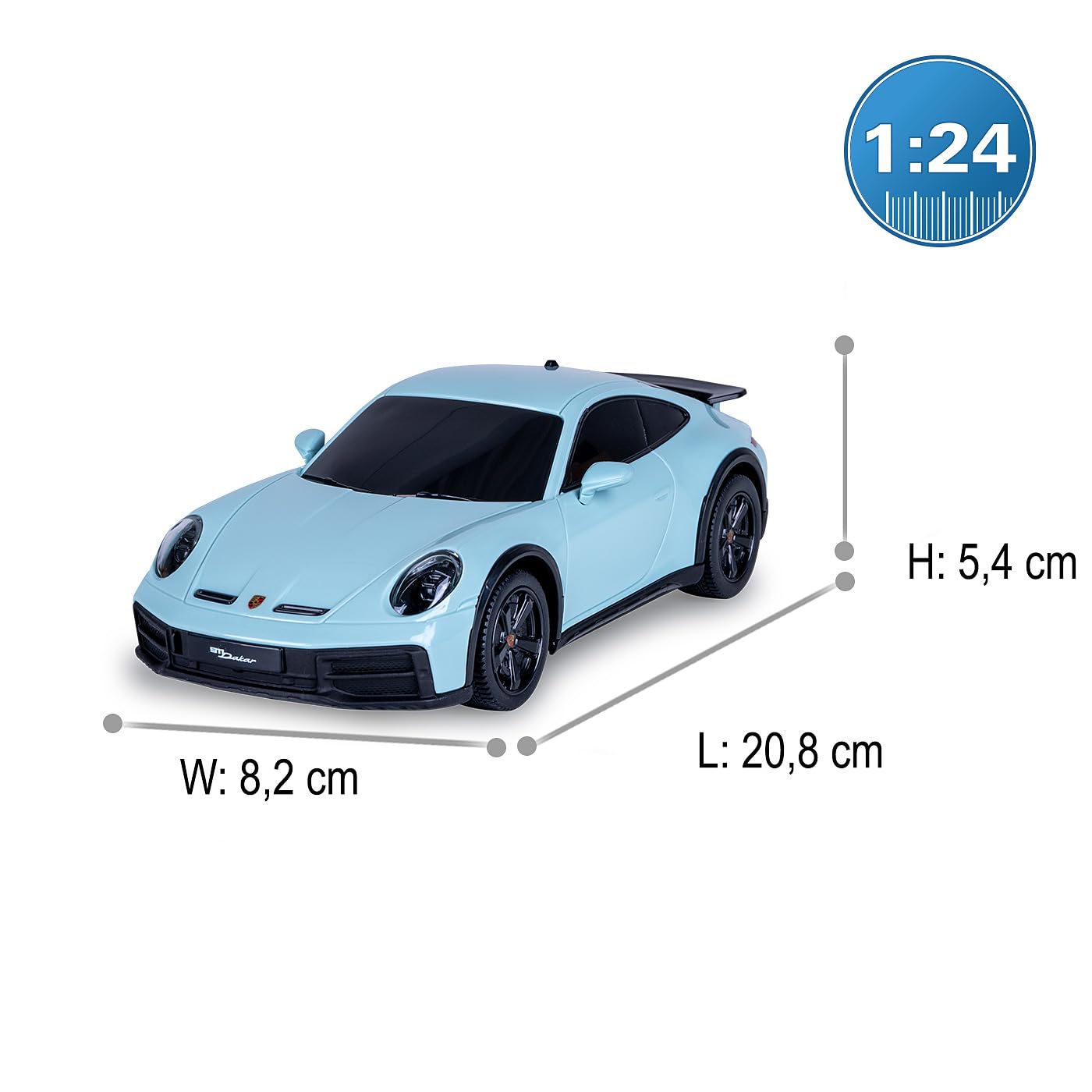 JAMARA Porsche 911 Dakar 402215 zdalnie sterowany samochód w skali 1:24-2,4 GHz, z pilotem zdalnego sterowania, prezent dla dzieci, oryginalny obraz