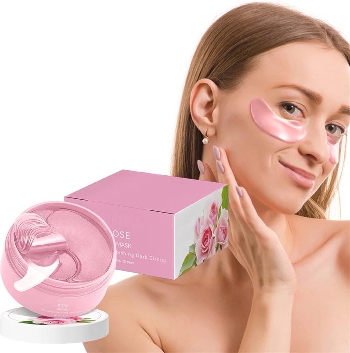 Oogmasker voor Donkere Kringen en Wallen, 60 Stuks (30 Paar), Hydraterend
