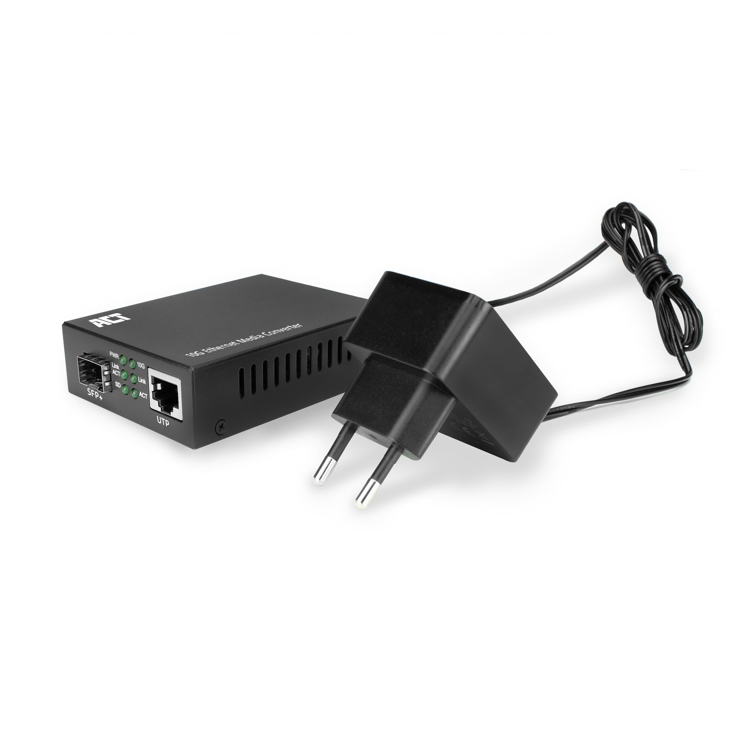 ACT Convertisseur Gigabit Ethernet Fibre Optique, Conforme à la Norme 802.3ab, Multi Mode, Single Mode SFP+ - AC4455