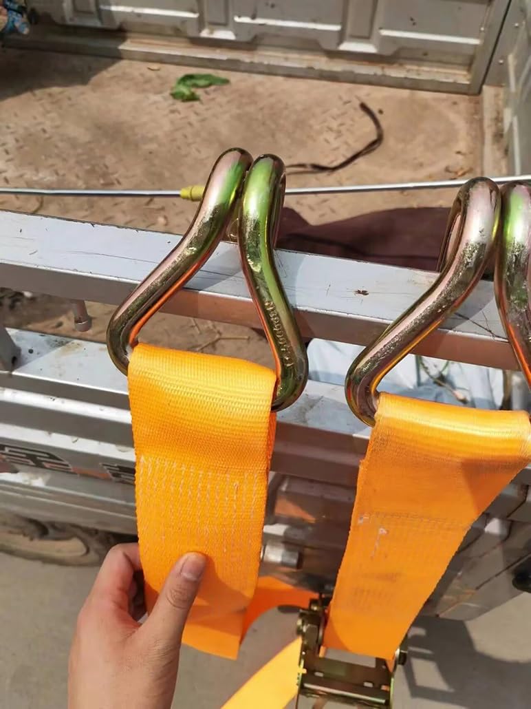 Juego de Correas de Amarre con trinquete de 10 cm de Ancho, 33069 Libras, 6-65 pies de Largo, para Camiones de mudanzas, remolques, Barcos, Kayaks, contenedores(12.0m/39.4Ft)