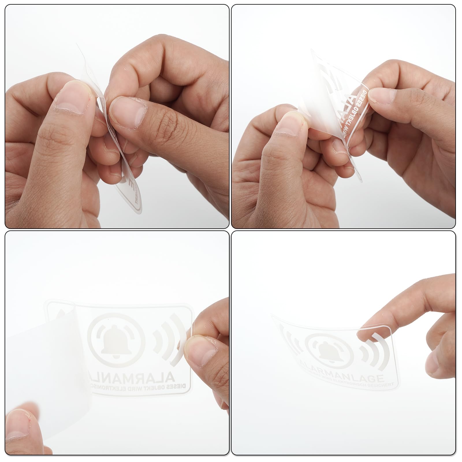 10 sztuk naklejek na system alarmowy, 7,6 × 5 cm, winylowe, samoprzylepne, zabezpieczające przed alarmem, etykiety bezpieczeństwa, wodoodporne, ochrona przed włamaniem, naklejki do samochodu