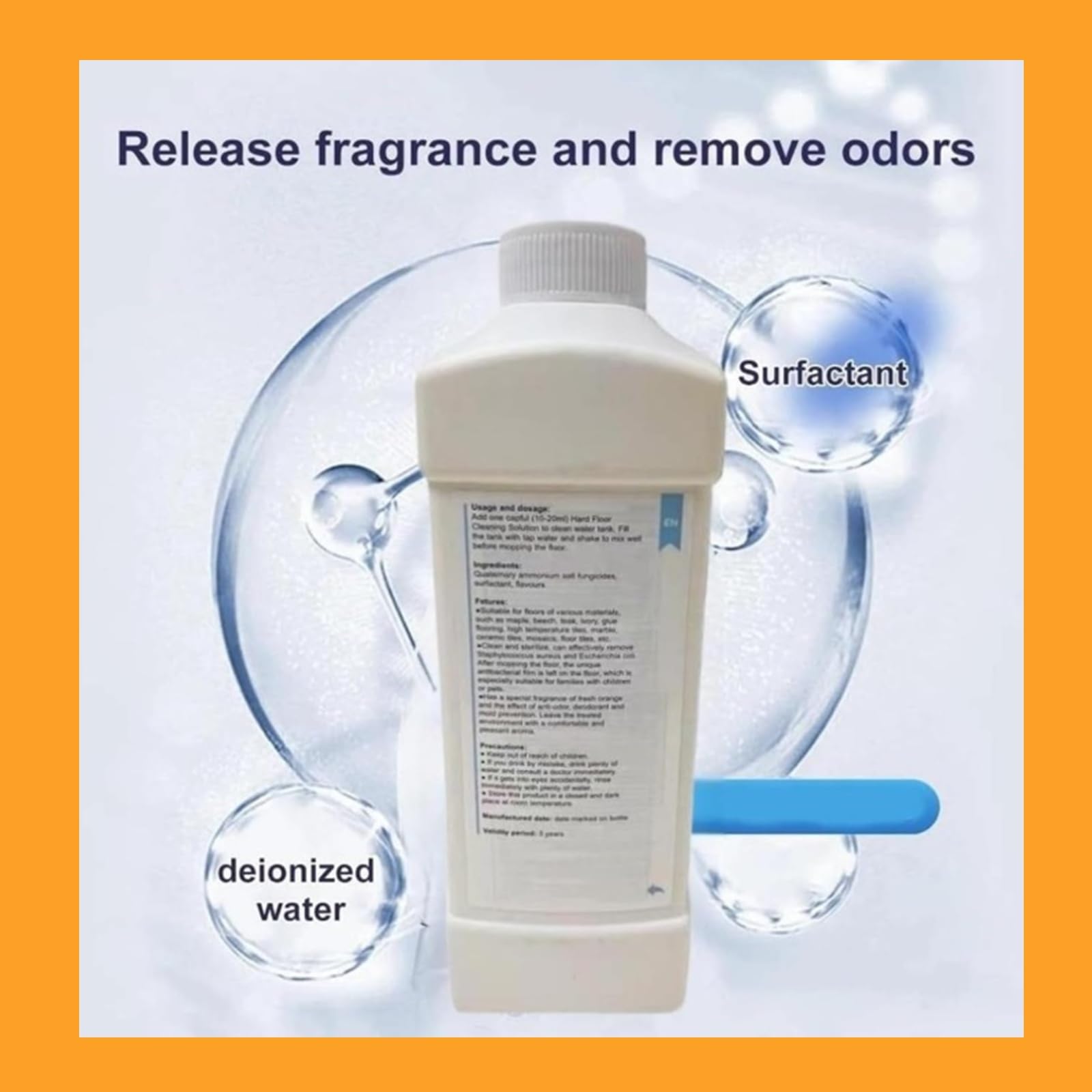 Fluido detergente for pavimenti da 1 litro, profumo di agrumi (33,8 OZ) | For pavimenti in legno, piastrelle, marmo, pavimenti in laminato. Aspirapolvere