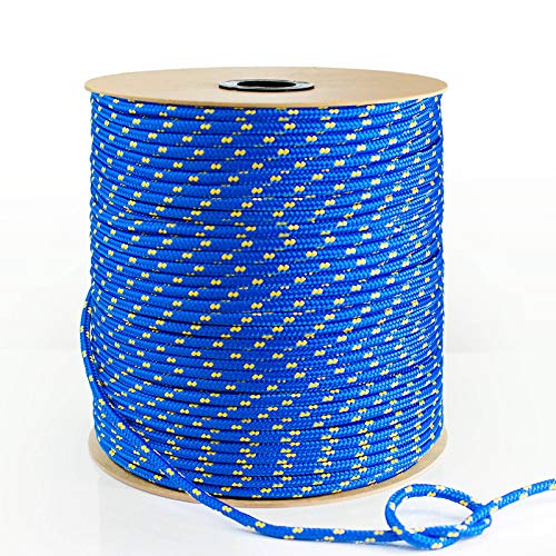 DQ-PP | Polypropylene Rope | Diameter: 5 millimetres | Length: 20 metres | Colour: Blue | Plastic Cord | Braided Textile line | Clothesline | Marine - Image 4