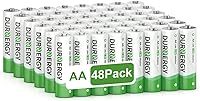 Vista 1 de DURNERGY Paquete de 48 pilas AA, 10 años de vida útil, pilas AA dobles de 2800 mAh para reloj, pilas AA, alcalinas LR6
