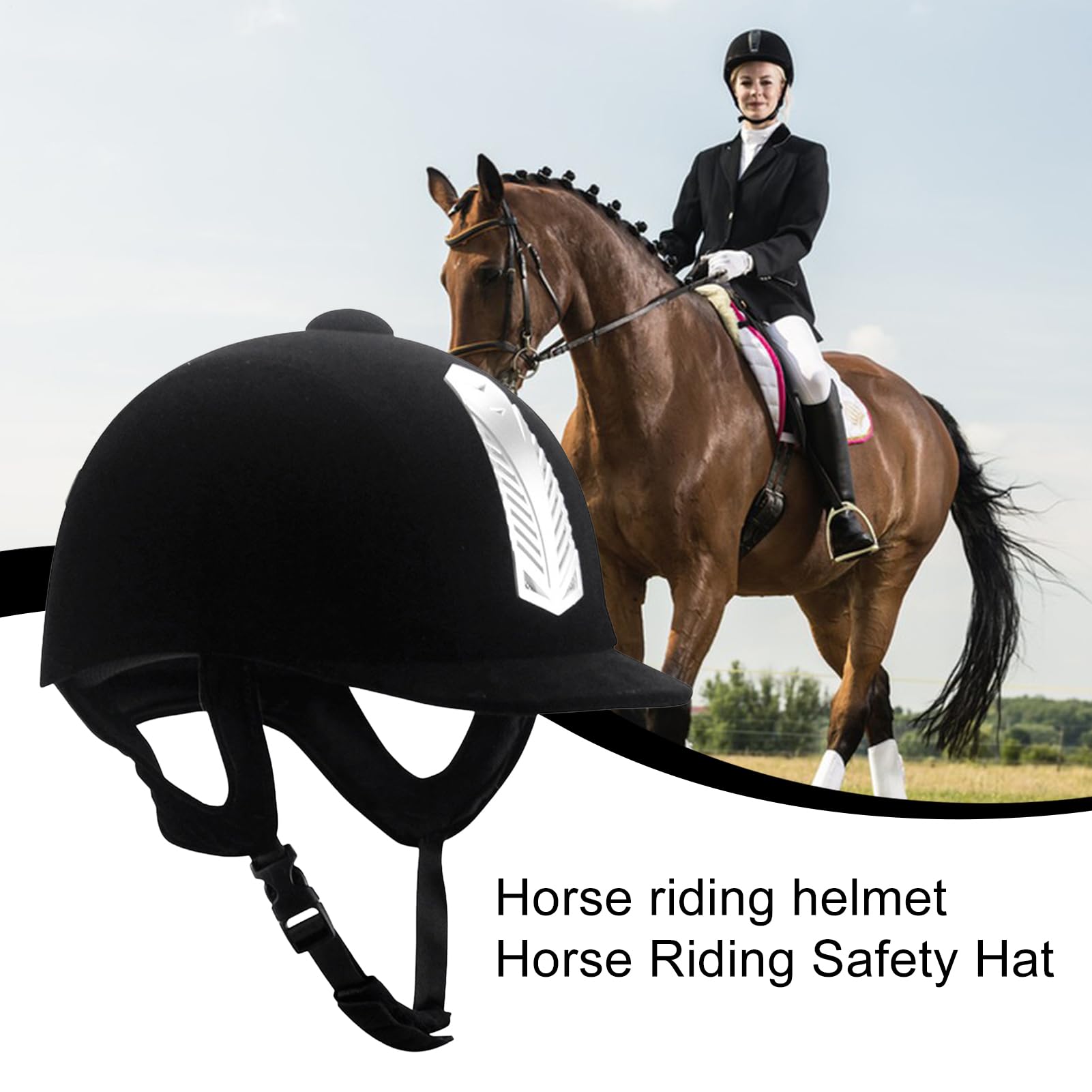 Sombrero para Montar a Caballo,Sombrero de Seguridad Ecuestre,Gorro Ajustable para Montar a Caballo para Hombres y Mujeres - Gorros de Seguridad para Jinetes ecuestres Transpirables para