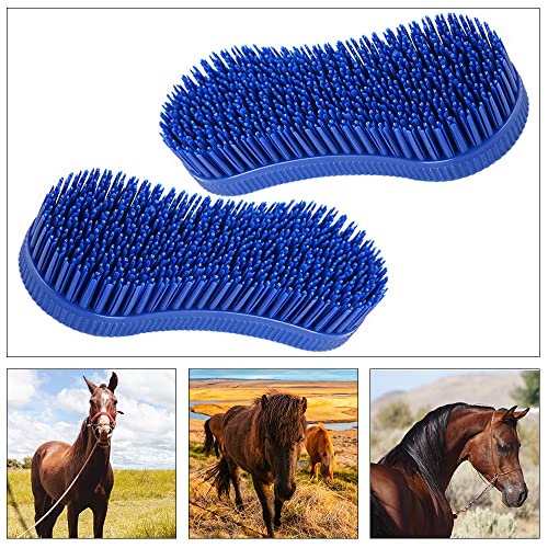 LNJBABAO 2 Pcs Silicone Horse Grooming Brush PP Material, Lightweight and Portable, For Horse Grooming Care and Sensitive Skin - Image 6