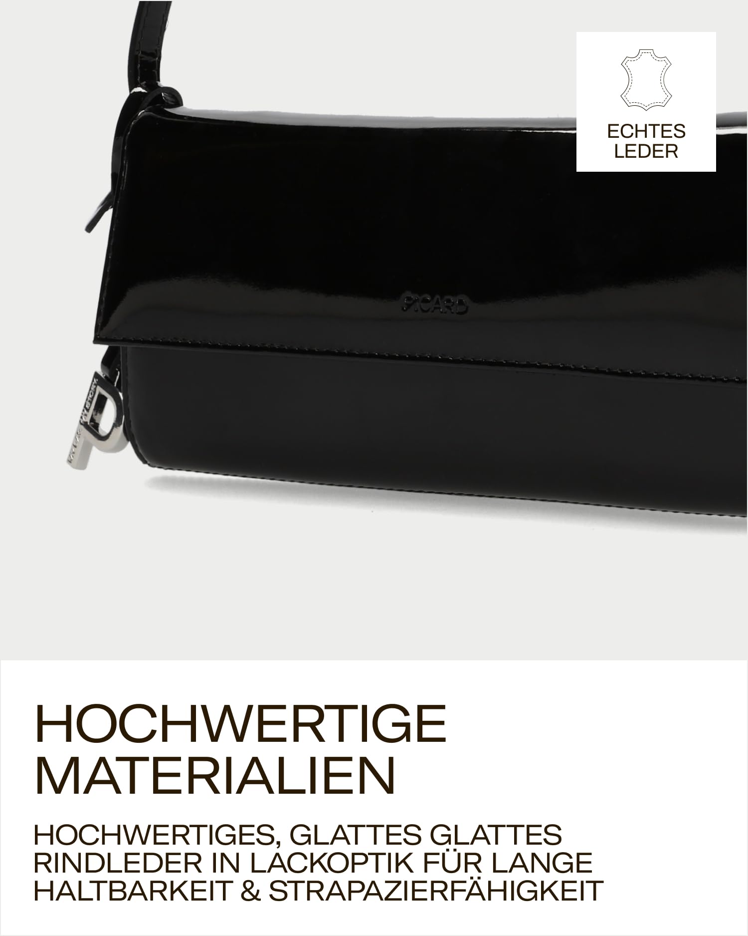 Picard Damen Abendtasche AUGURI aus Rindsleder Klein | mit Magnetverschluss | Abendtasche | Alltag