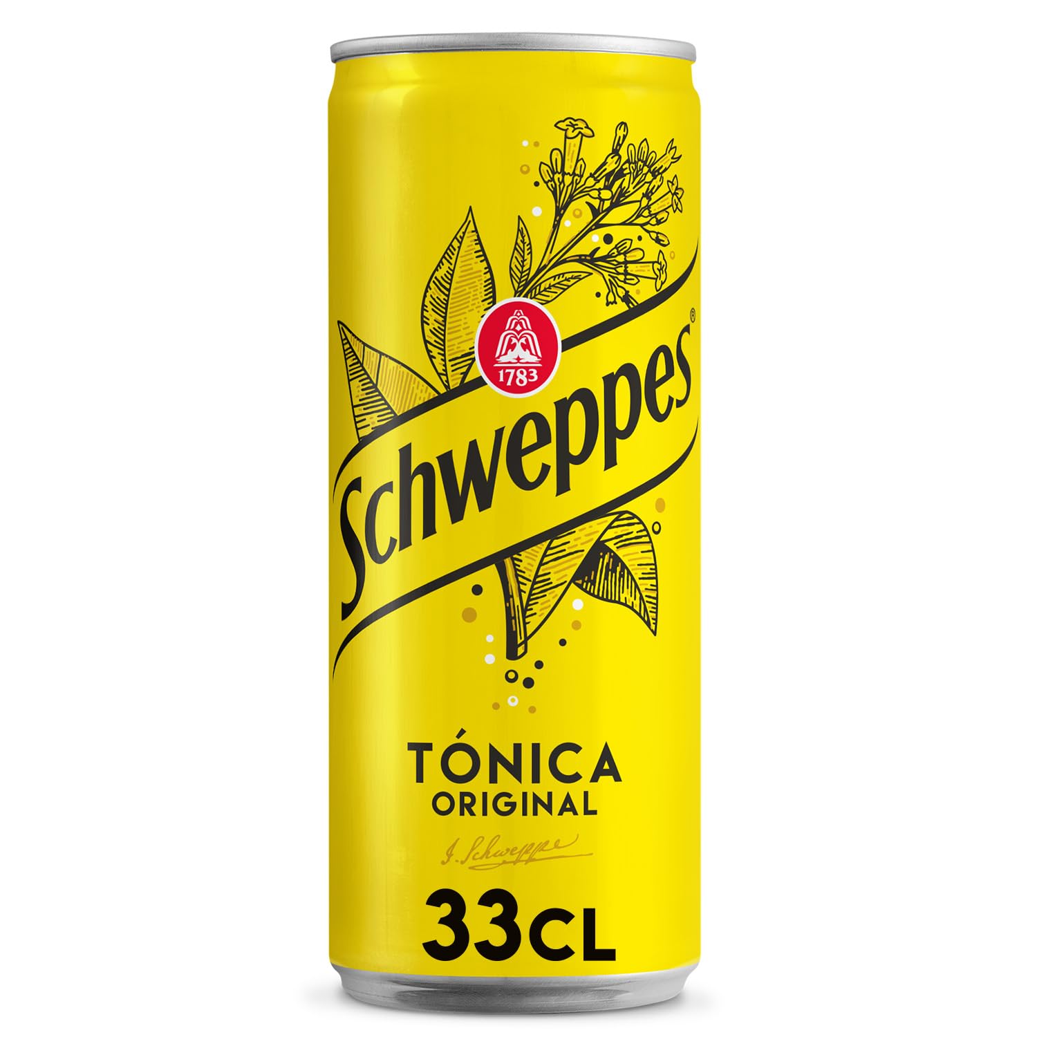 Schweppes Tónica Original, Bebida Refrescante - Lata, Pack 24 x 33 cl